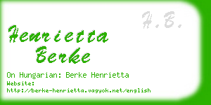 henrietta berke business card